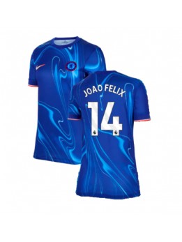 Ženski Nogometna dresi replika Chelsea Joao Felix #14 Domači 2024-25 Kratek rokav